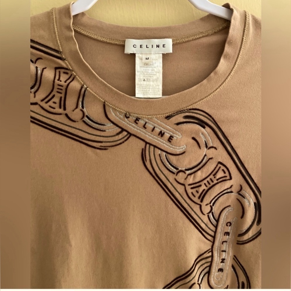 CELINE VINTAGE TRIOMPHE CHAIN LINKS KNITTED TOP - w RECEIPT - Picture 4 of 6